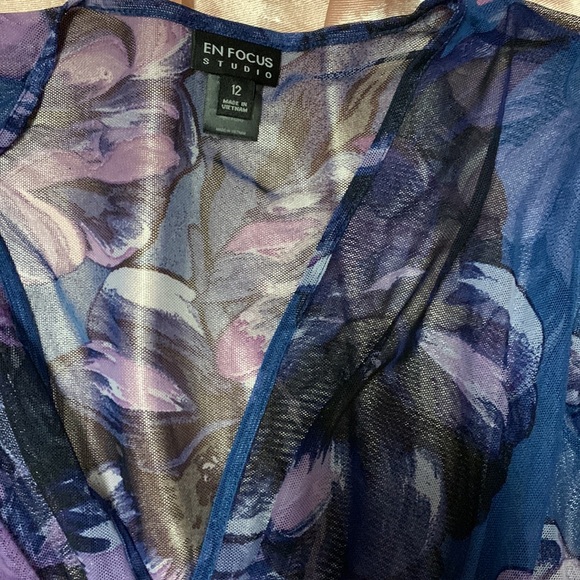 Blue floral longsleeve dress - Picture 4 of 5